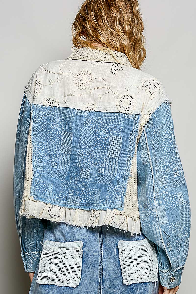 Layla Ruffle Hem Denim Jacket
