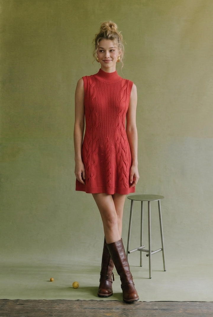 Hollis Cable Knit Sweater Dress