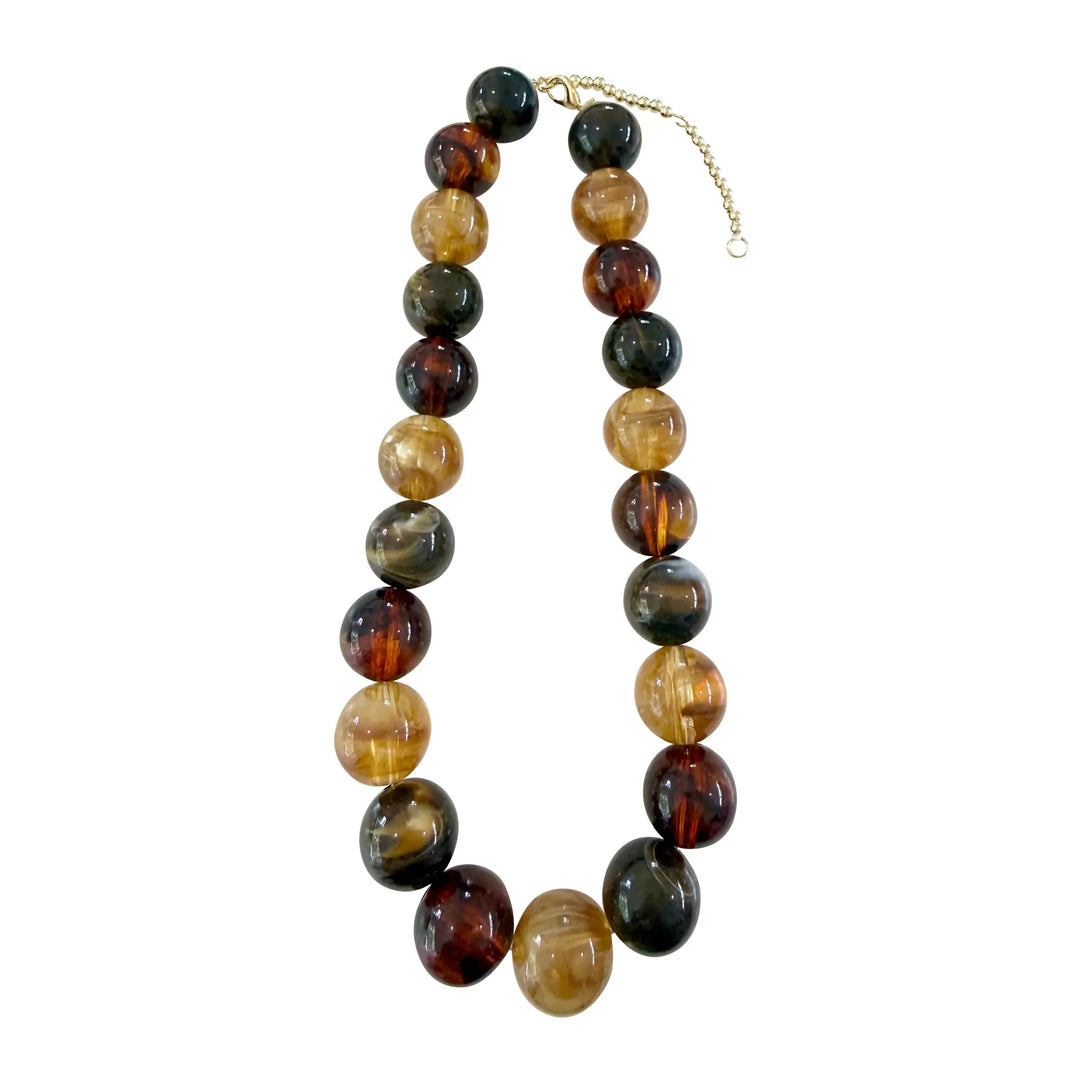 Ava Chunky Necklace, Brown