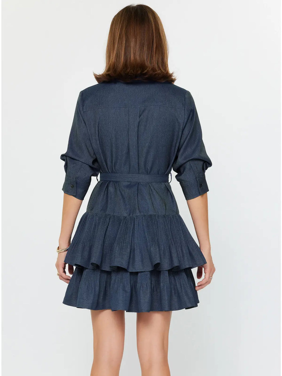 Love Affair Tiered Denim Dress