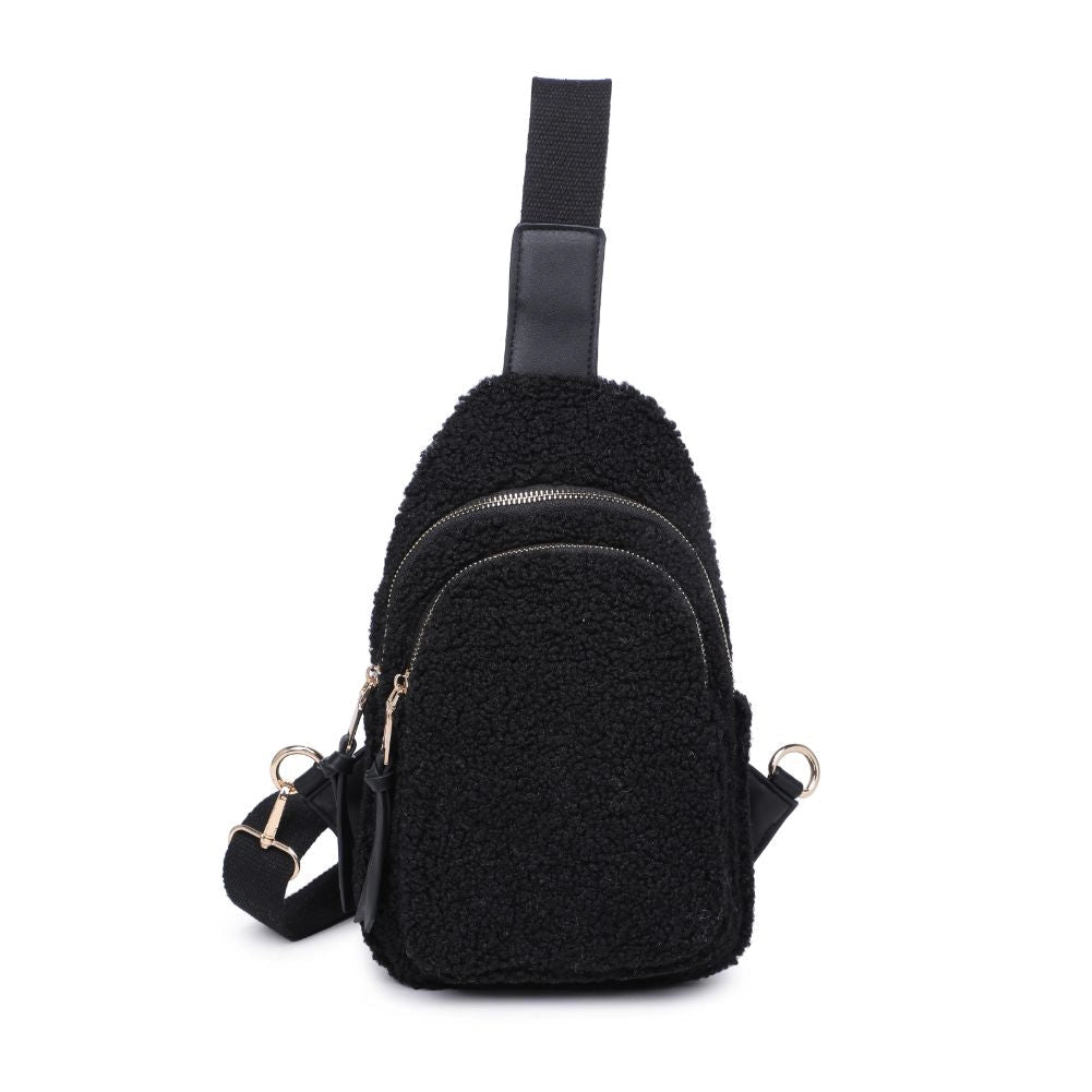 Kori Sherpa Sling Backpack, Black