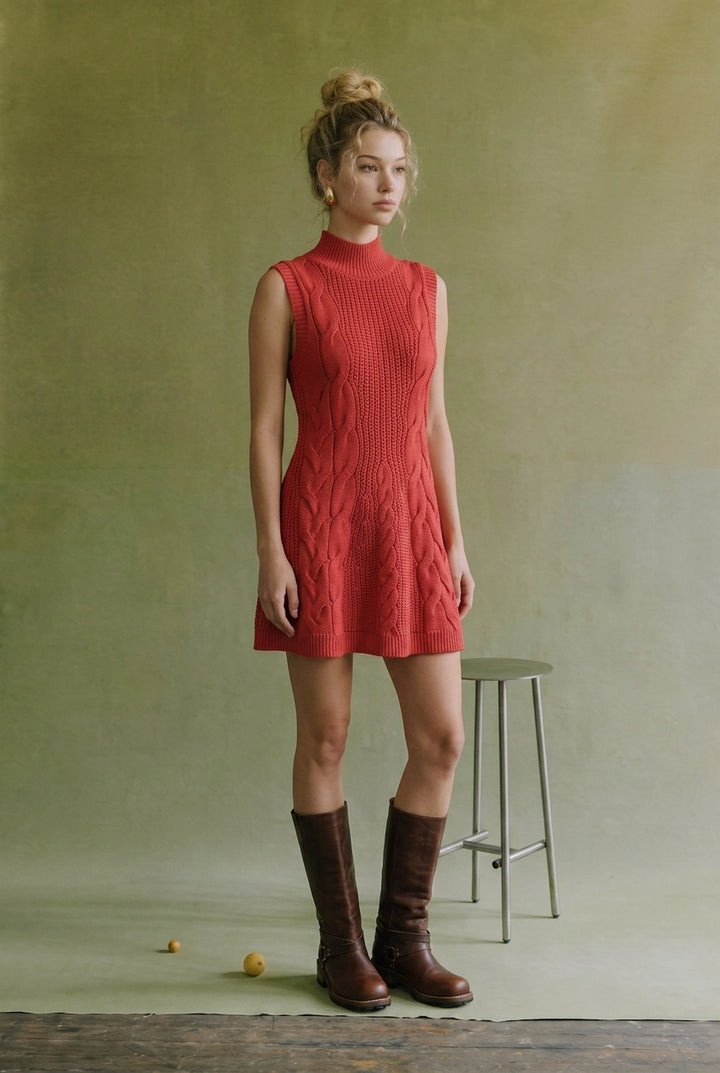 Hollis Cable Knit Sweater Dress