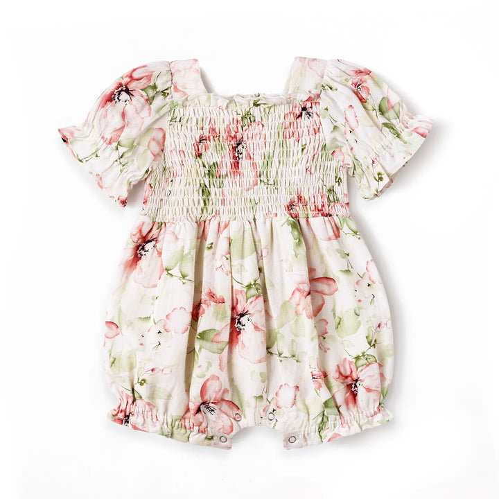 Blush Bouquet Smocked Romper