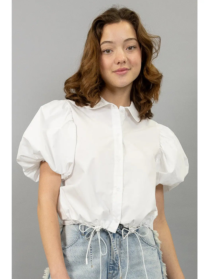 Tied & True Drawstring Blouse