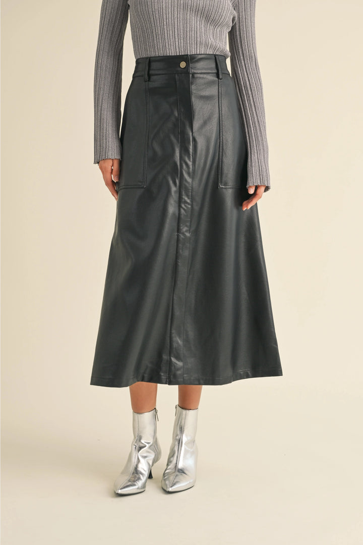 Alina Faux Leather Skirt