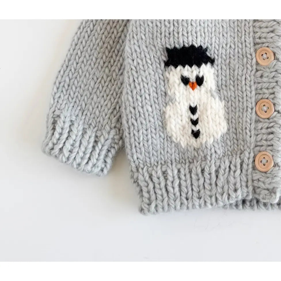 Snowman Baby Cardigan