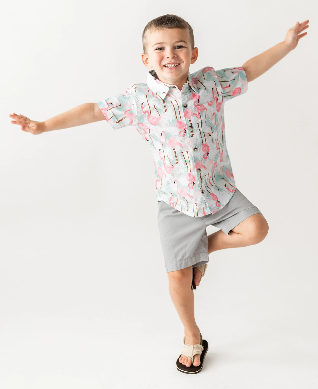 Flamingo Boys Button Down Shirt