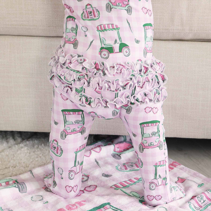 Birdie Baby Ruffle Zipper Footie