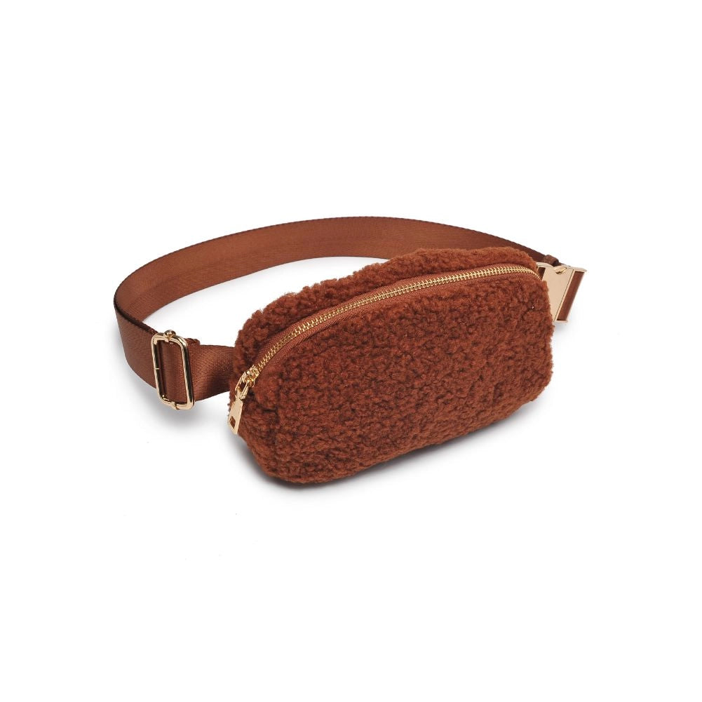 Santi Sherpa Belt Bag, Tan