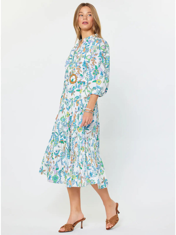 Paisley Garden Midi Dress