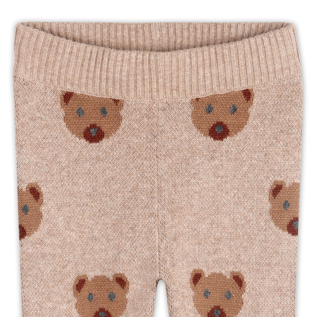 Fuzzy Bear Baby Sweater &amp; Pant Set