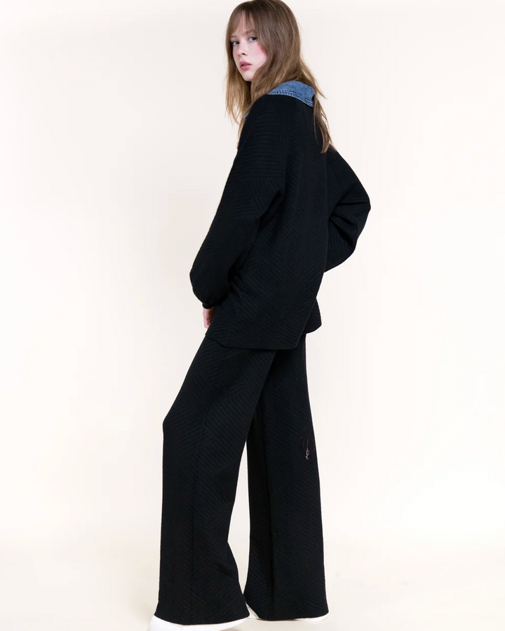 Chevron knit wide leg pant from Original at Just Girls Boutique