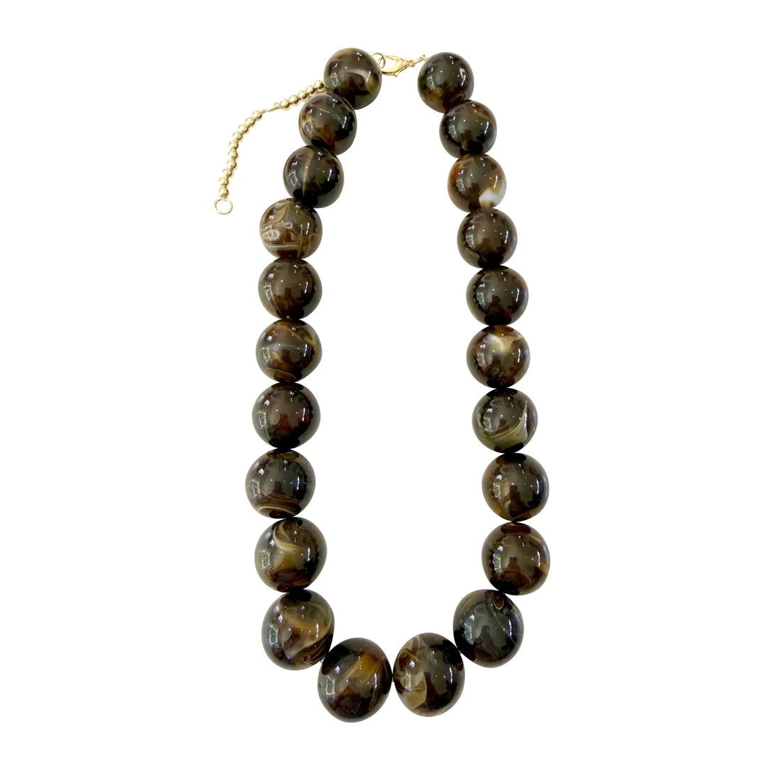 Cleo Chunky Necklace, Brown
