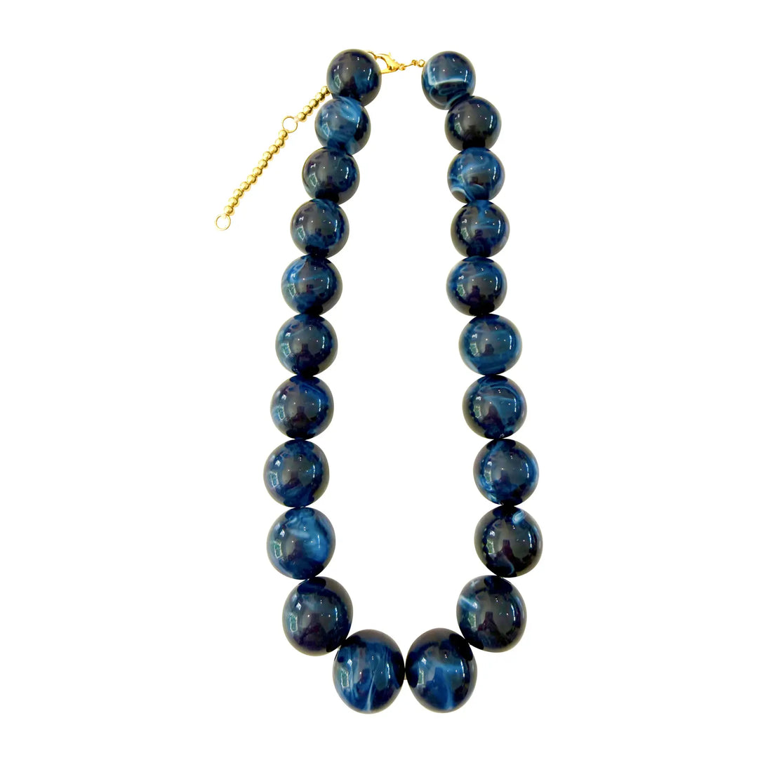 Cleo Chunky Necklace, Navy