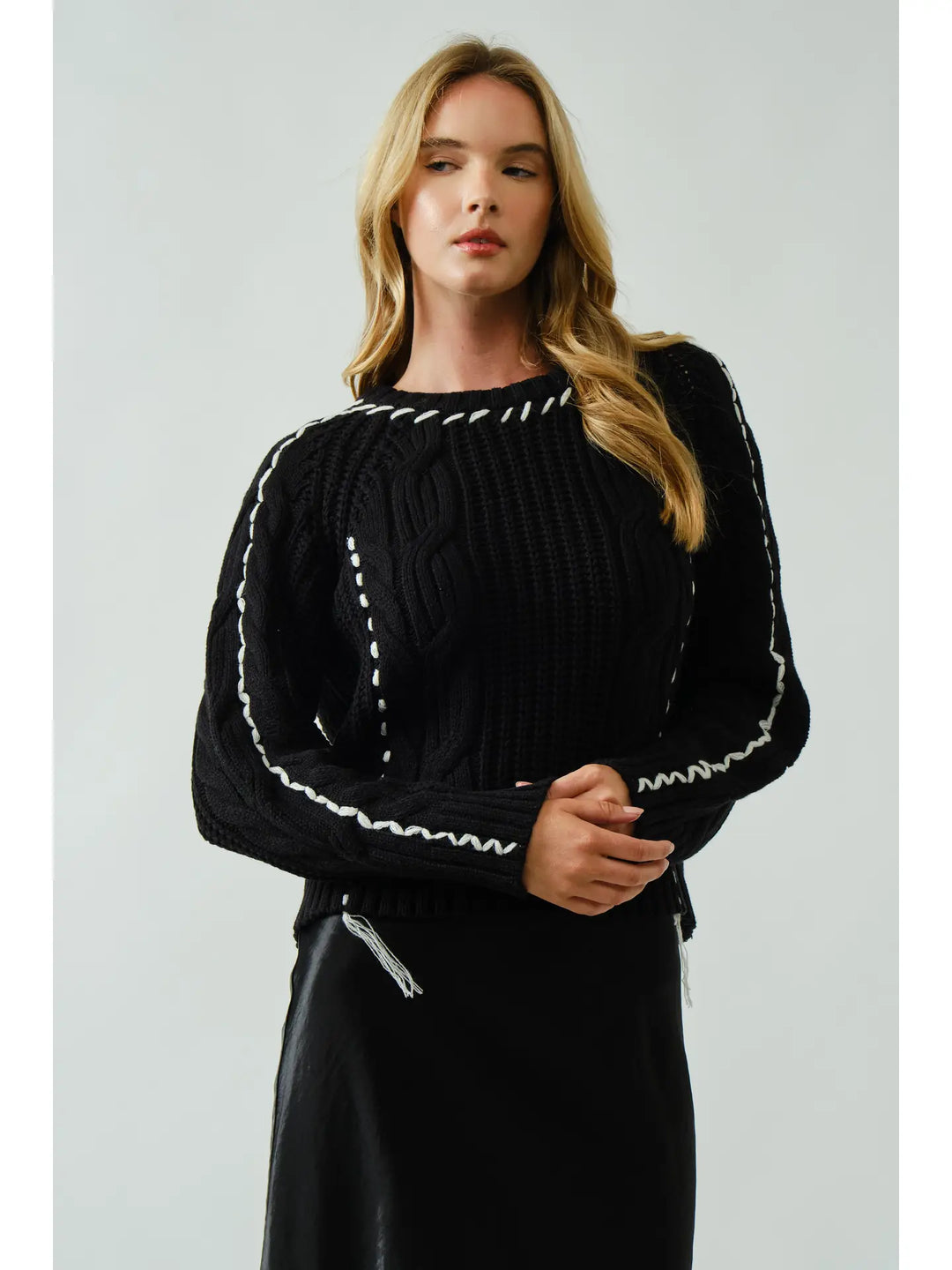 Demi Stitched Cable Sweater