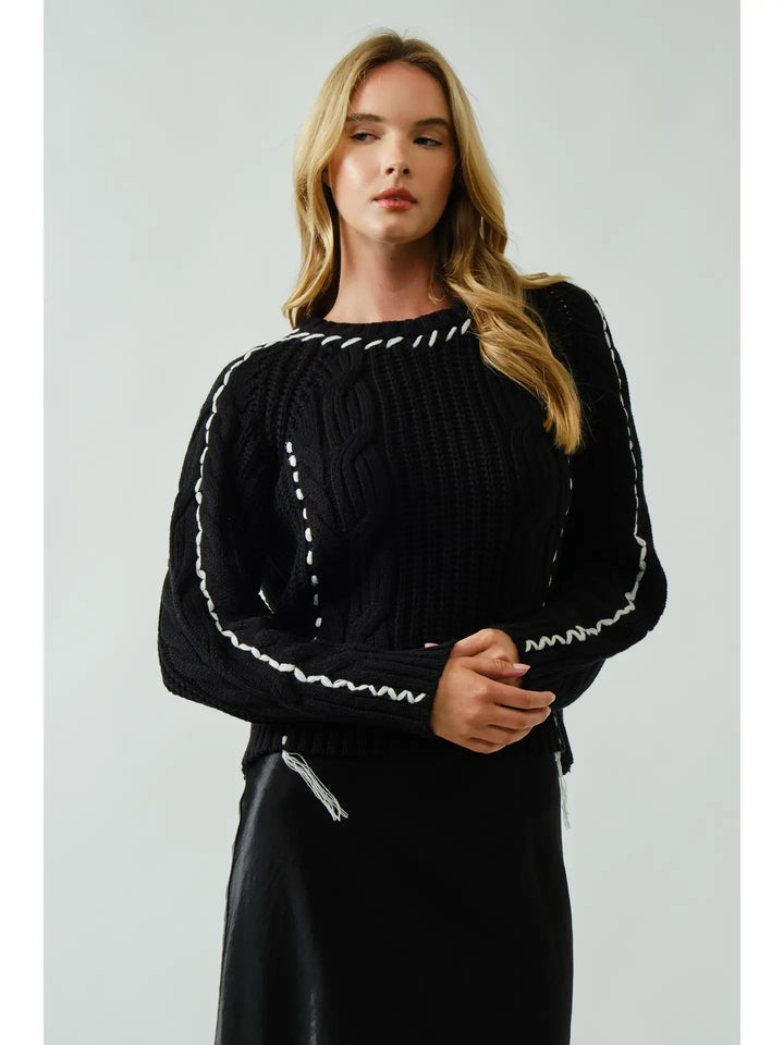 Demi Stitched Cable Sweater