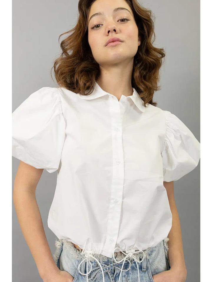 Tied & True Drawstring Blouse