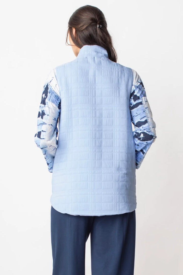 Arie Quilted Zip Vest, Hydrangea