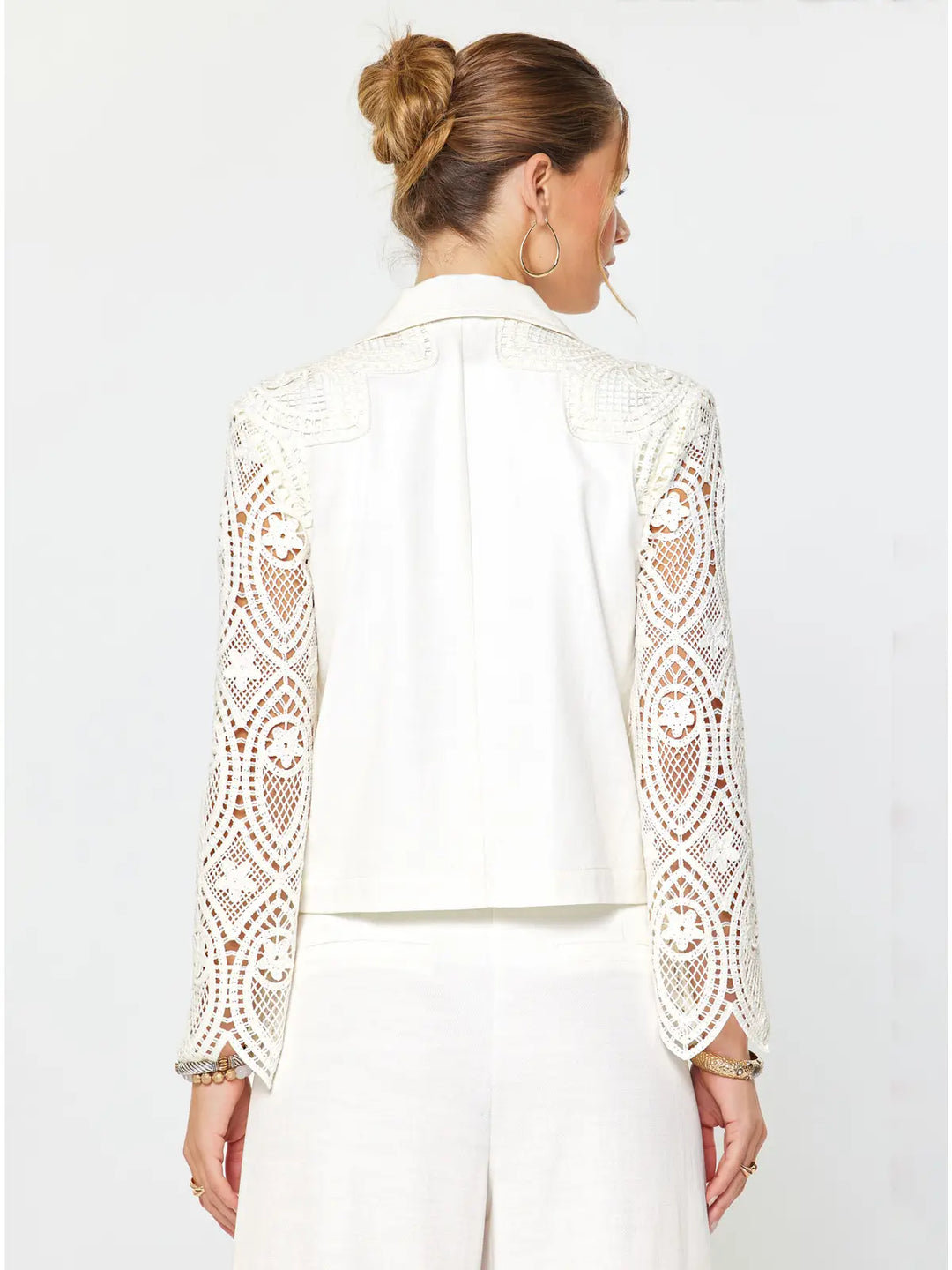 Veranda Views Crochet Sleeve Jacket