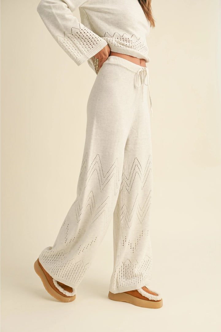 Oatmeal Crochet Lounge Pant