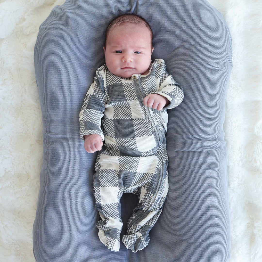 Big Check Waffle Footie