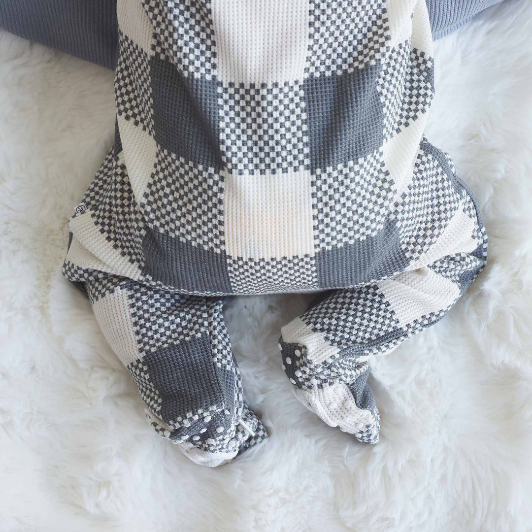 Big Check Waffle Footie