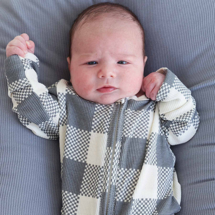 Big Check Waffle Footie