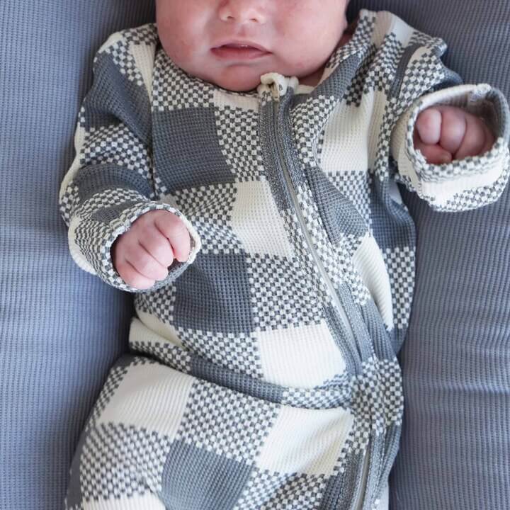 Big Check Waffle Footie