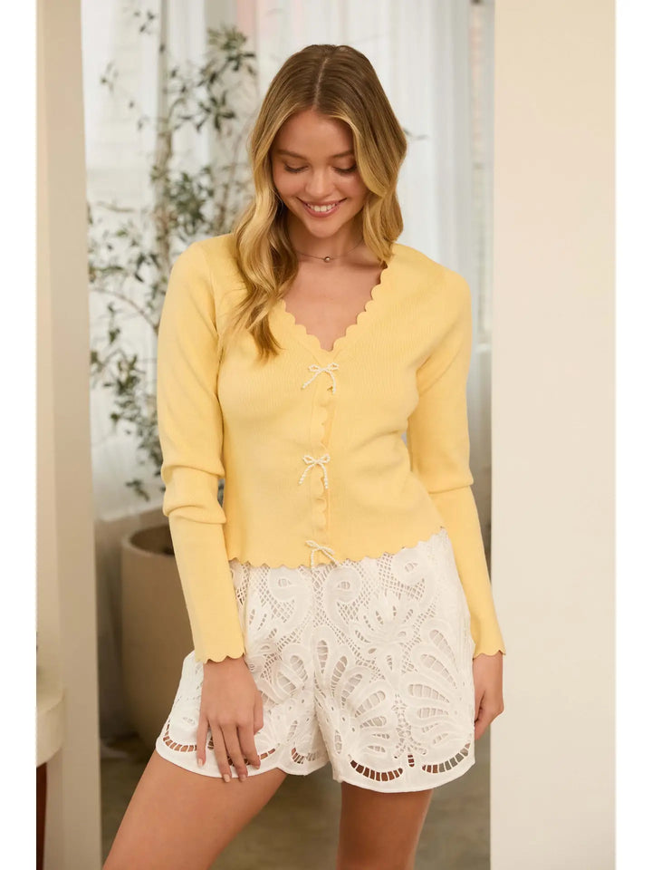 Buttercream Bow Cardigan