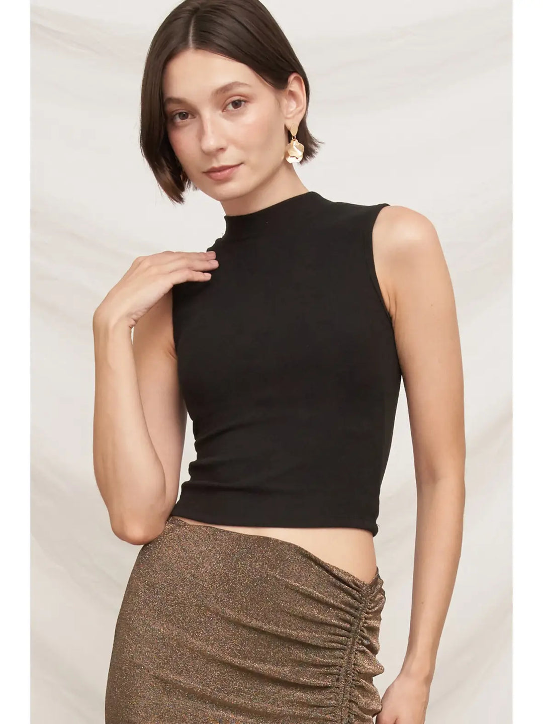 Gigi Mock Neck Bra Top by En Creme