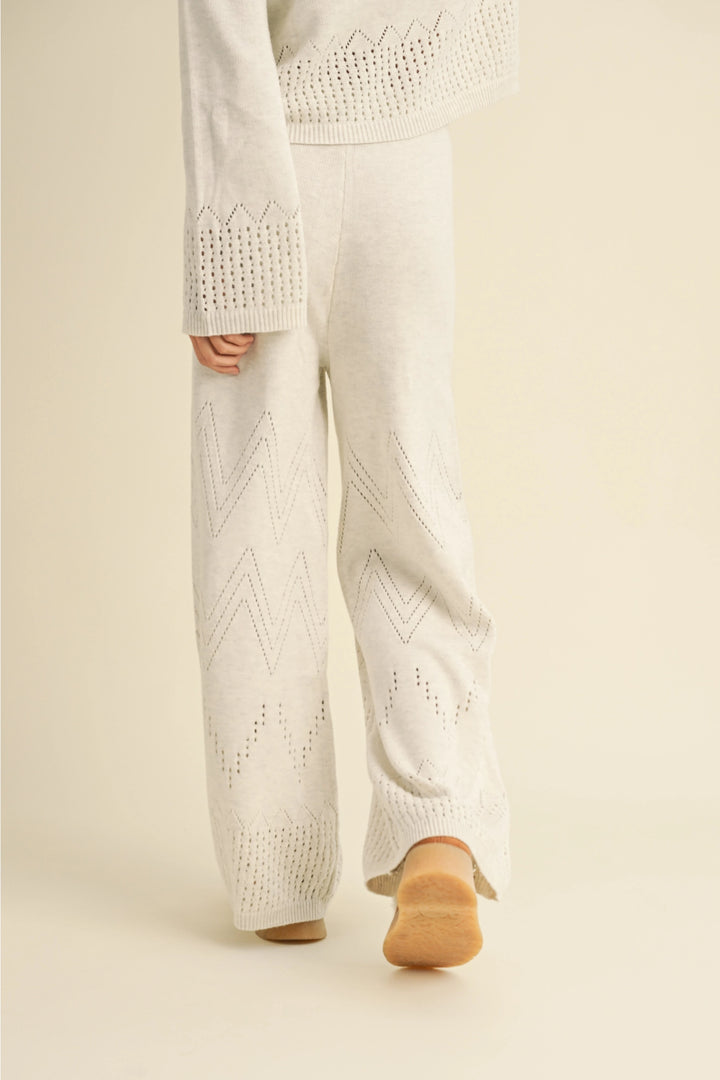 Oatmeal Crochet Lounge Pant