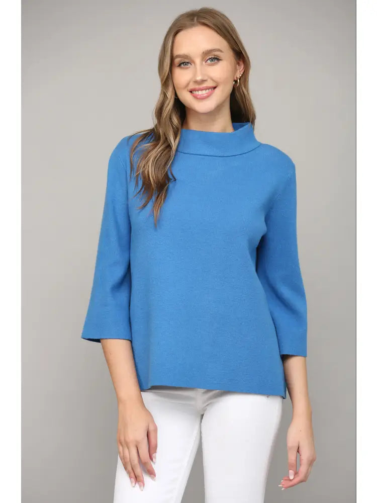Signature Mock Neck Sweater
