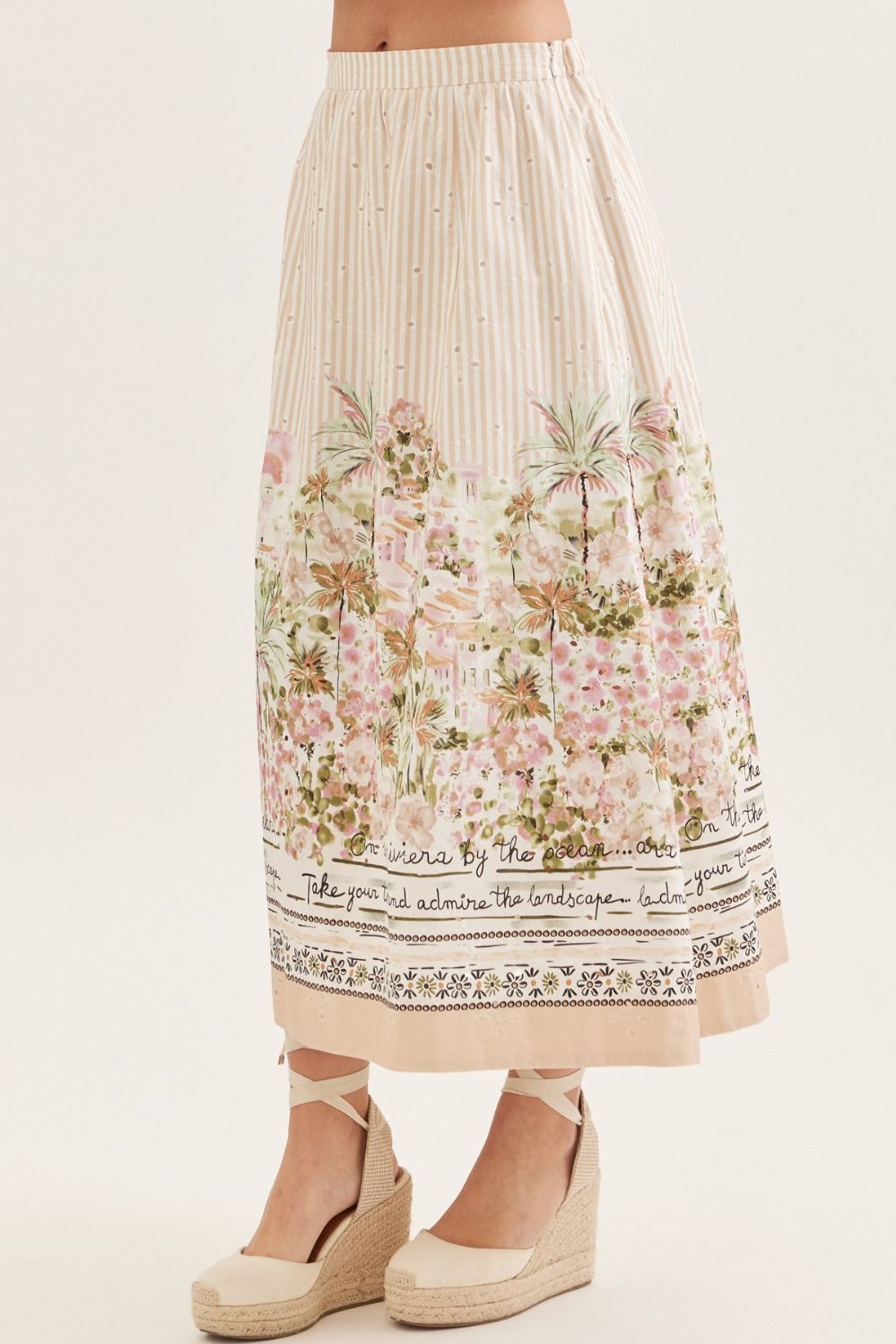 Palm Paradise Midi Skirt