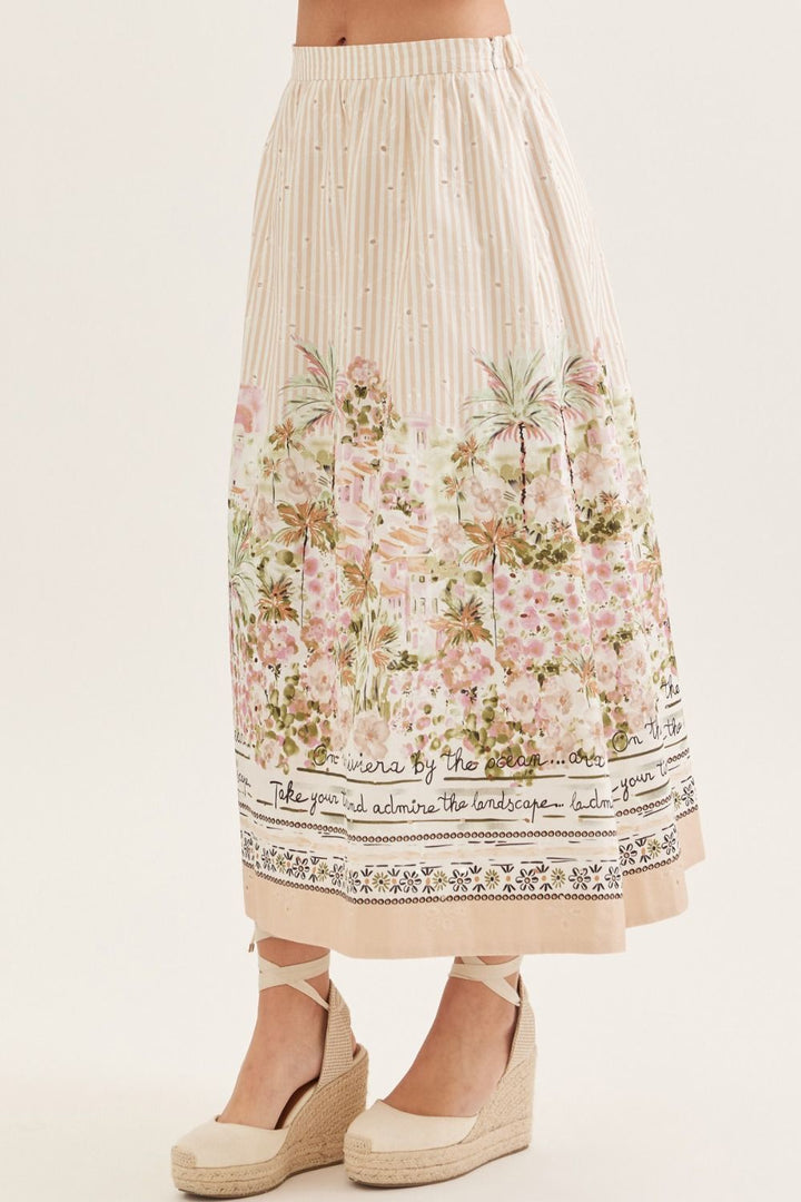 Palm Paradise Midi Skirt