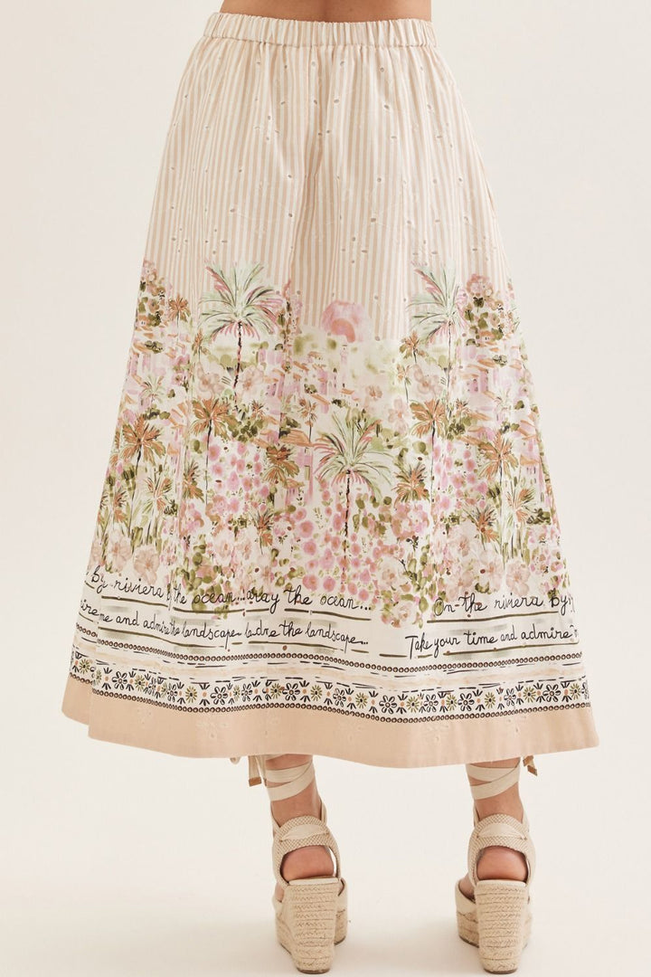 Palm Paradise Midi Skirt