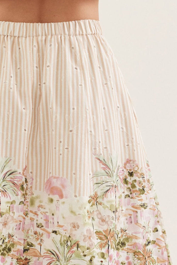 Palm Paradise Midi Skirt