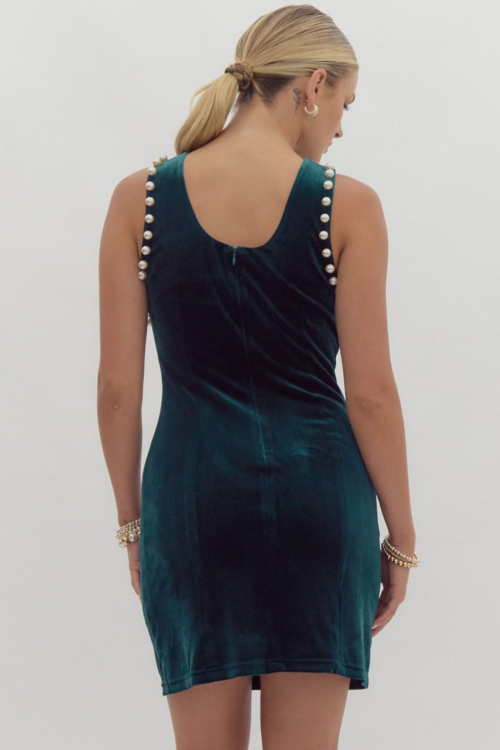 Pearls & Kisses Velvet Dress