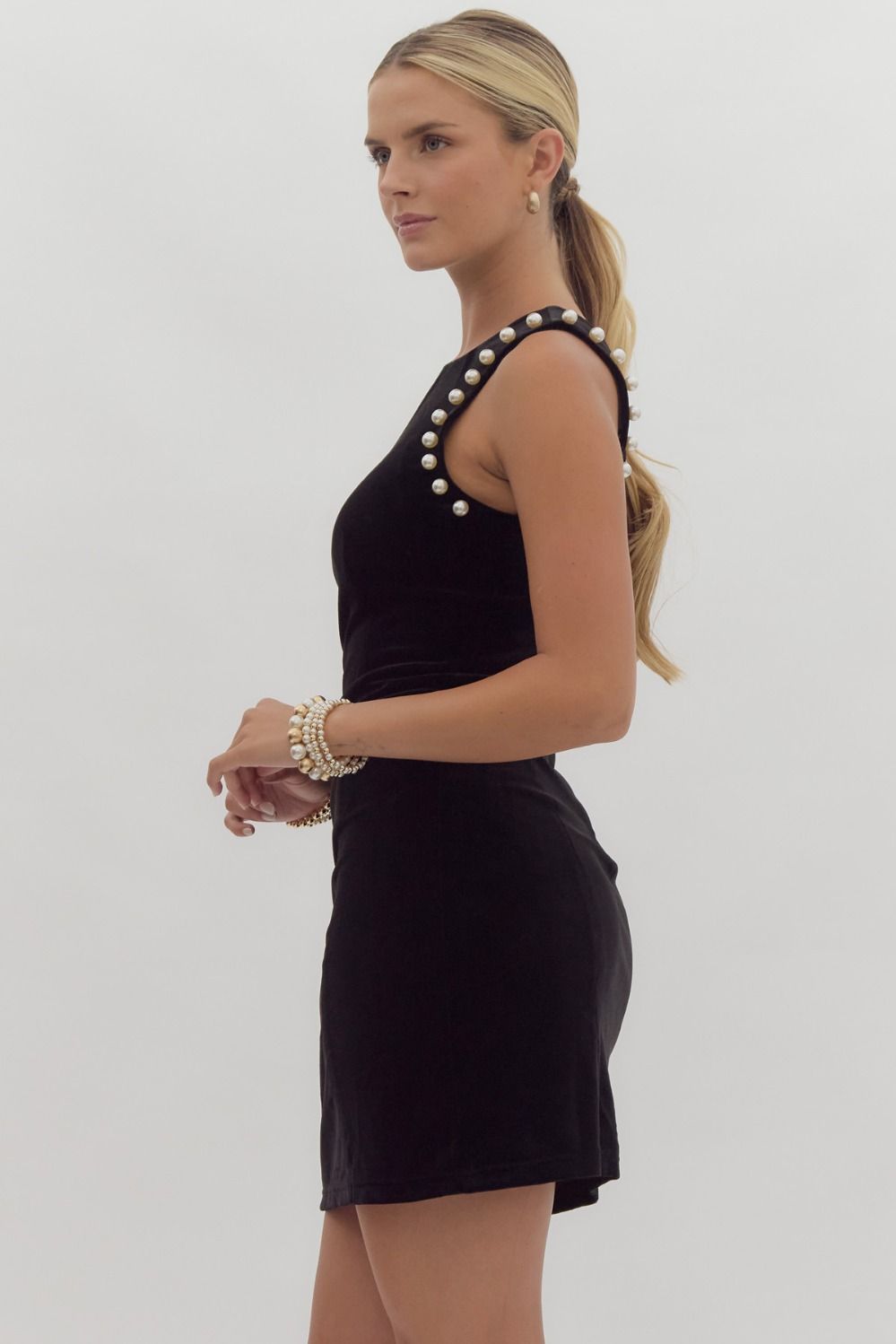 Pearls & Kisses Velvet Dress