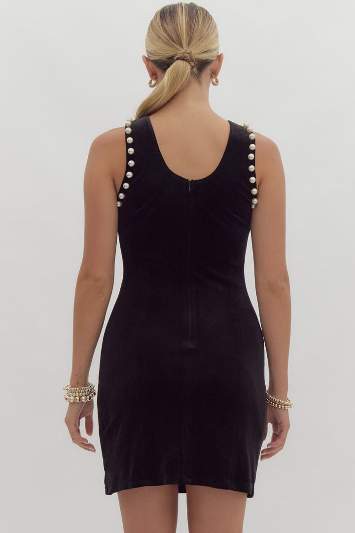 Pearls & Kisses Velvet Dress