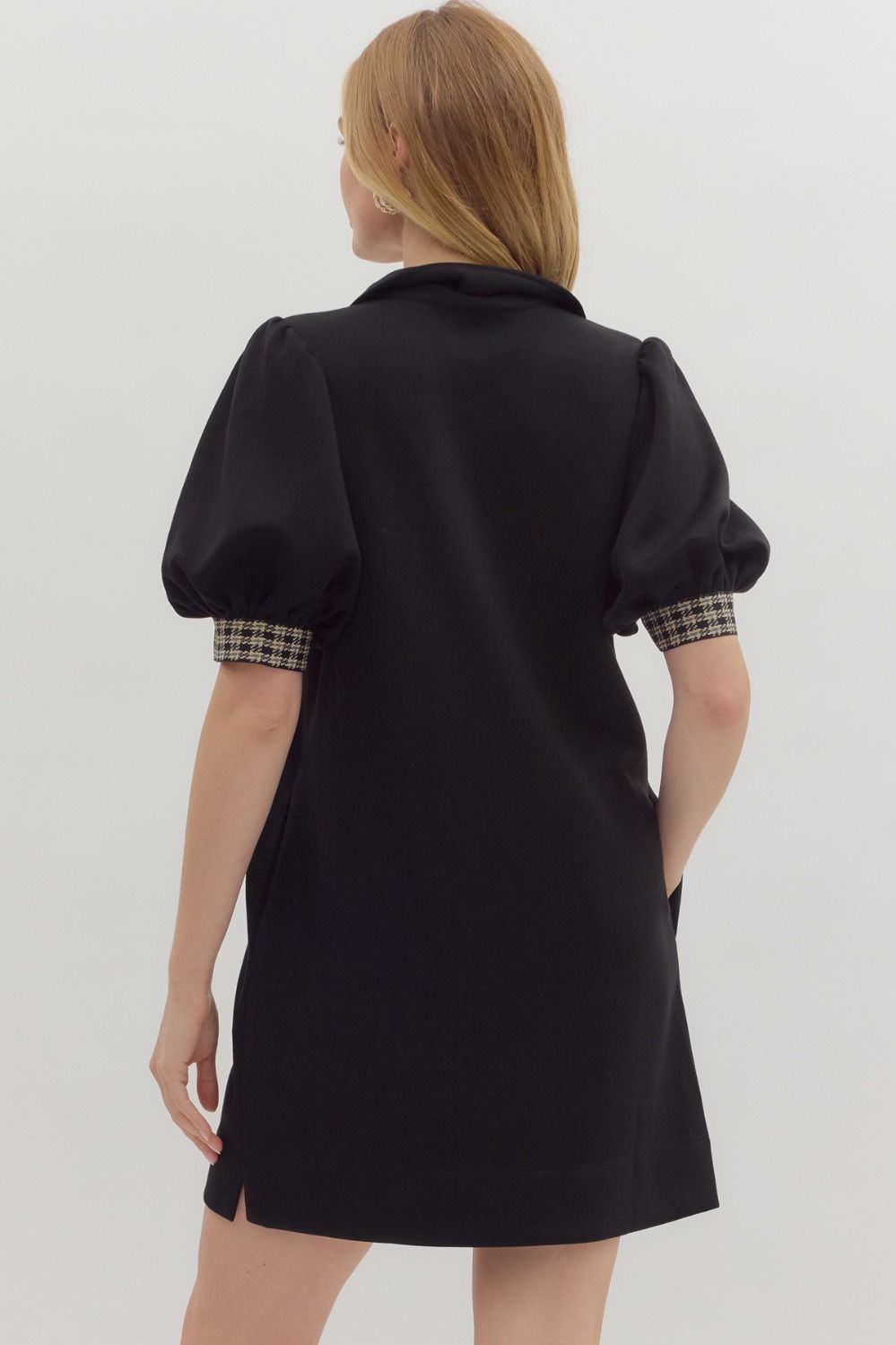 Cocoa Chic Houndstooth Dress, Final Sale