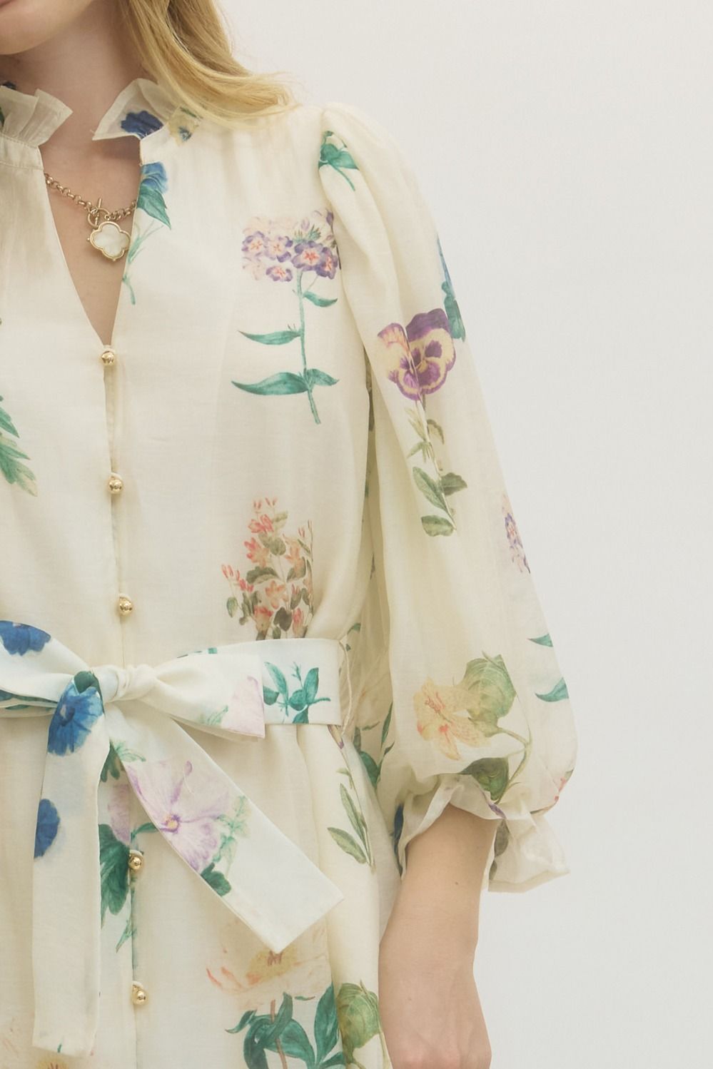 Floral Flutter Dress D29203 Entro Just Girls Boutique Floral Flutter Dress D29203 Entro Just Girls Boutique