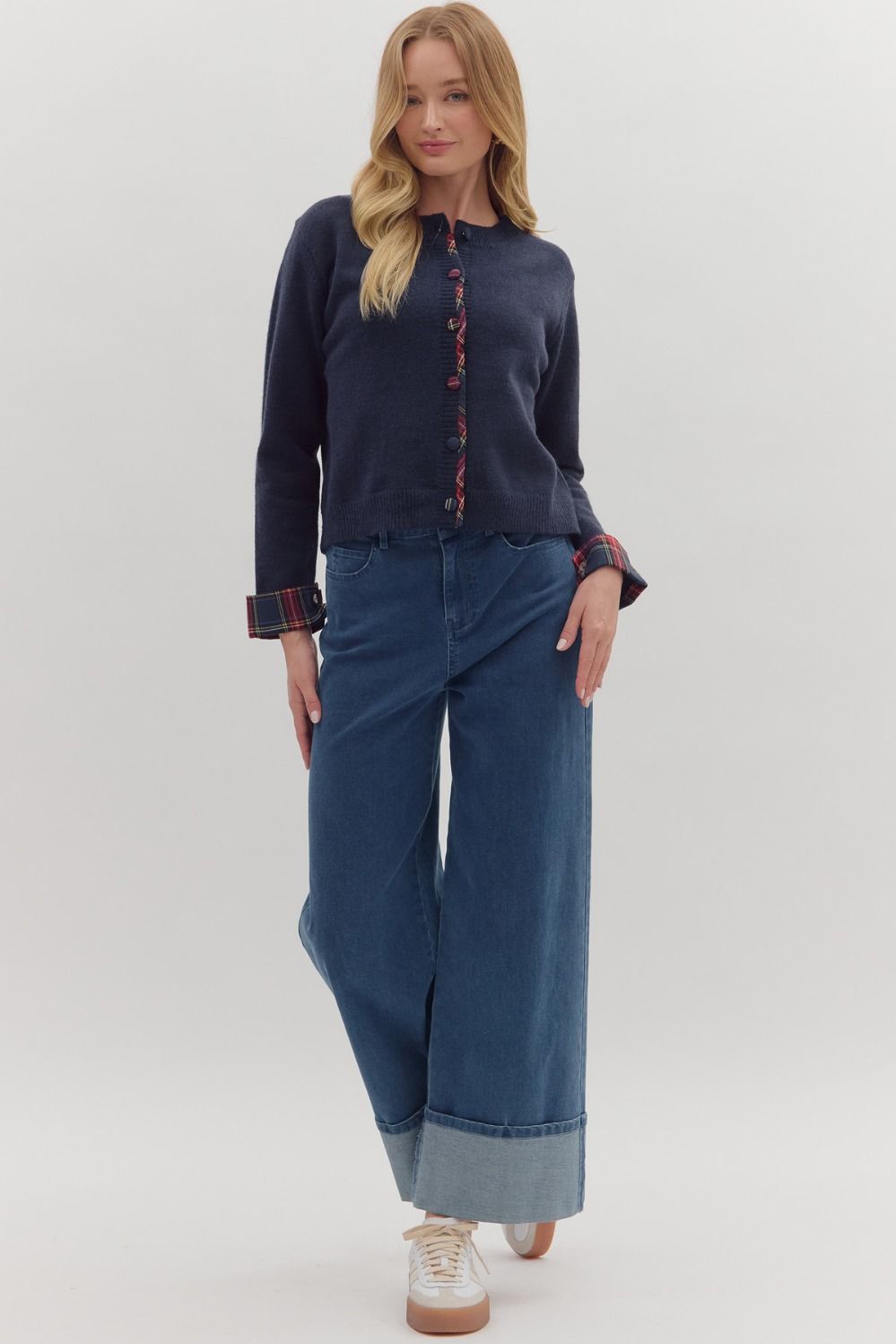 Bonnie Plaid Cardigan