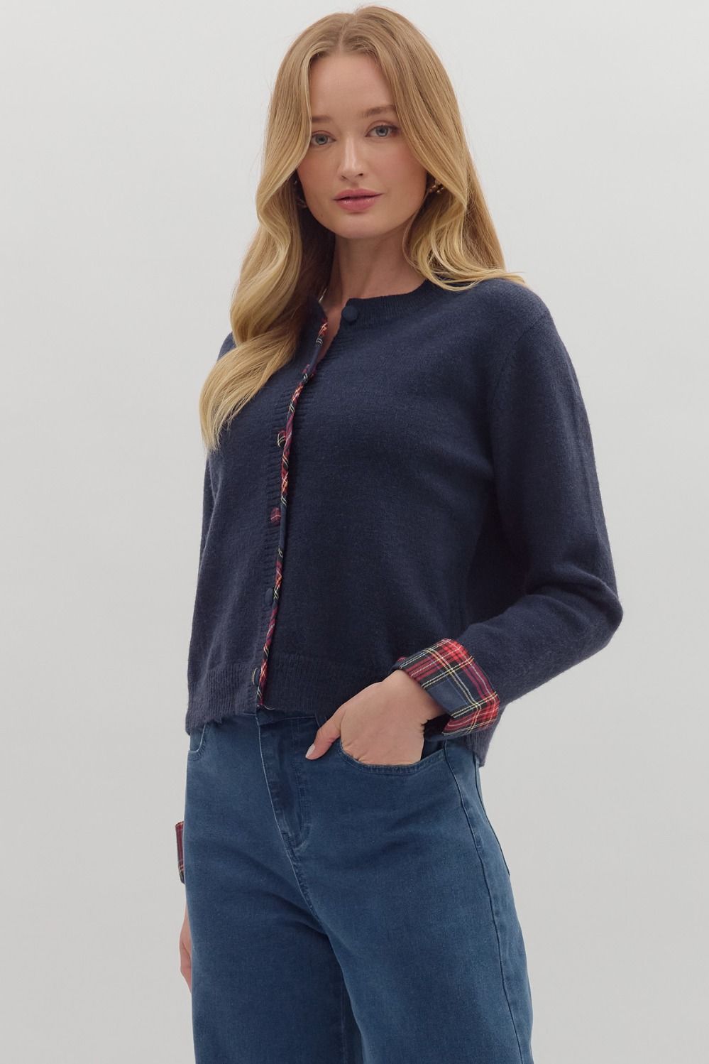 Bonnie Plaid Cardigan