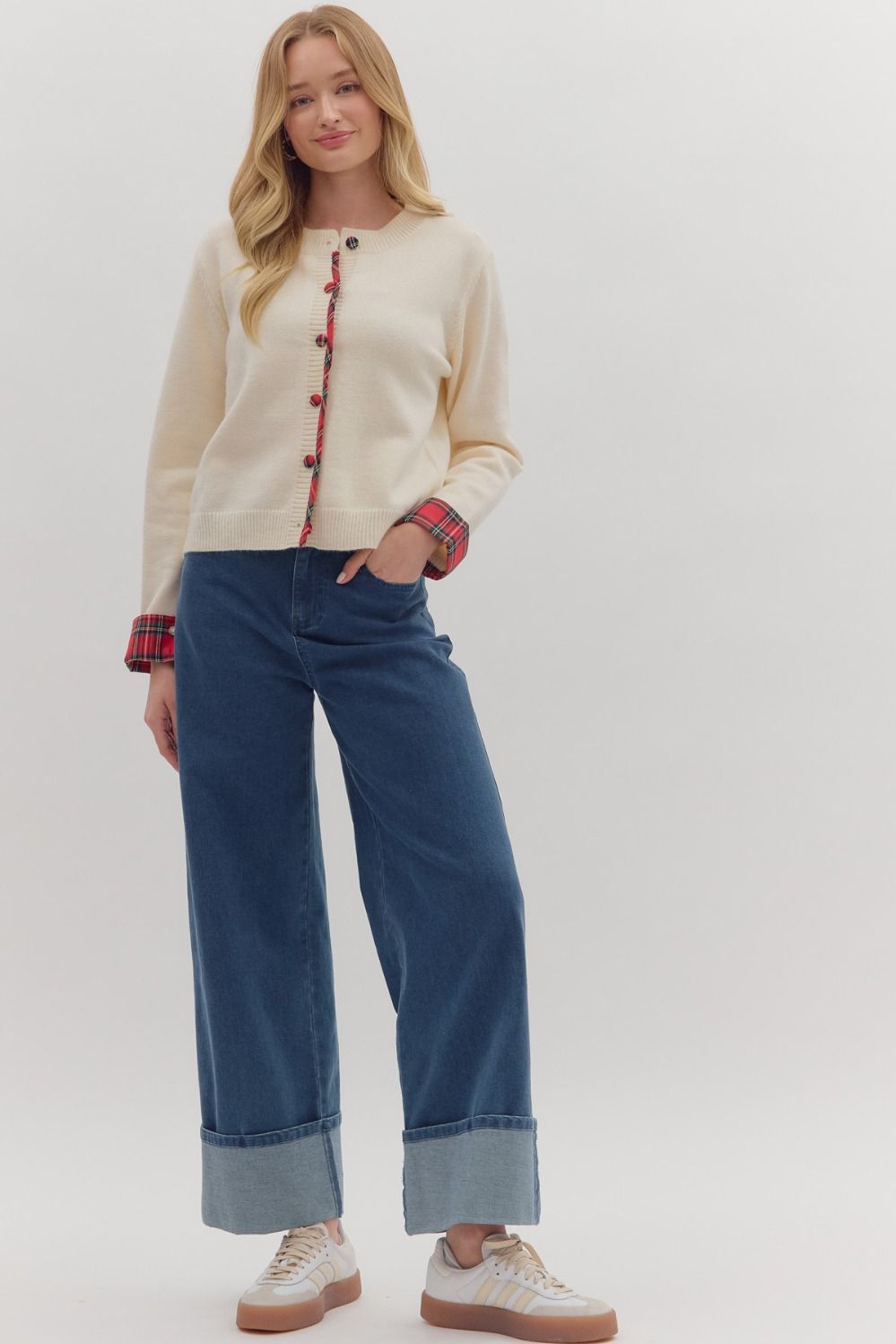 Bonnie Plaid Cardigan