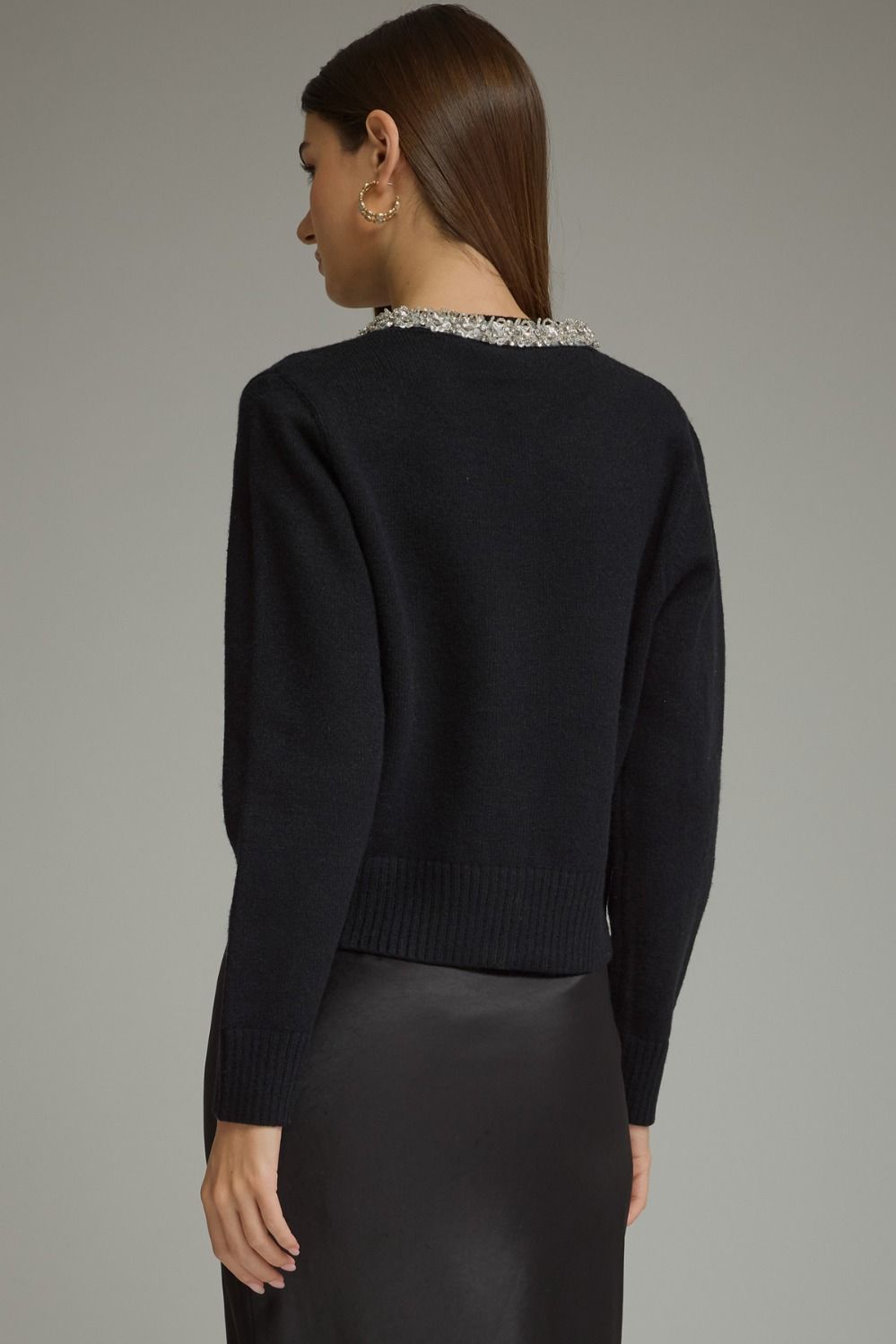 Noelle Crystal Trim Cardigan