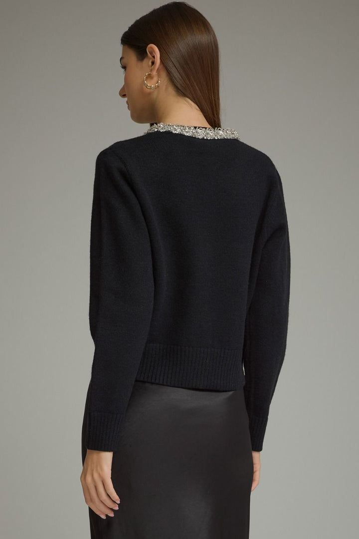 Noelle Crystal Trim Cardigan