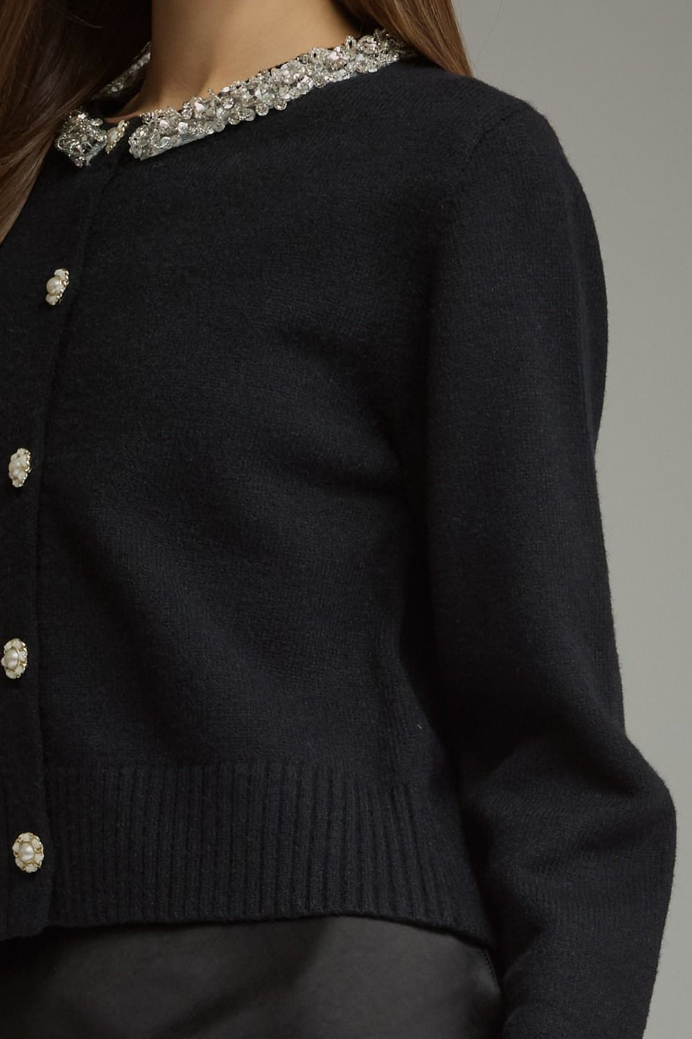 Noelle Crystal Trim Cardigan