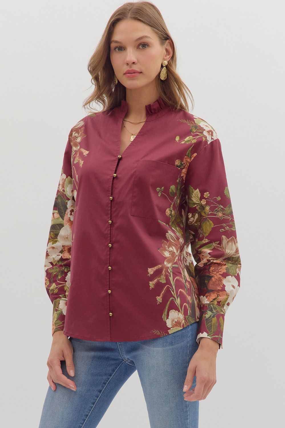 Secret Garden Button Blouse