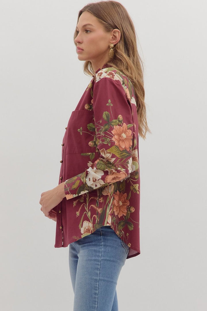 Secret Garden Button Blouse