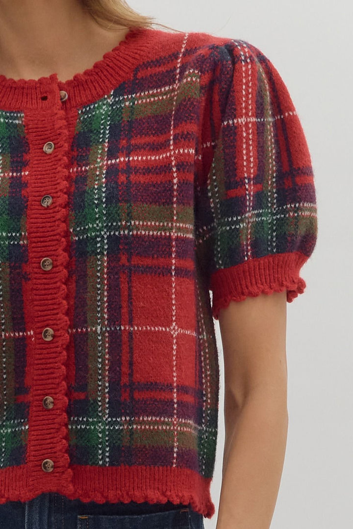 Mistletoe Meetup Plaid Sweater